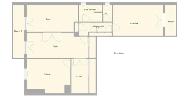 Appartement à vendre 3 pièces 66 m² Fontenay-aux-Roses