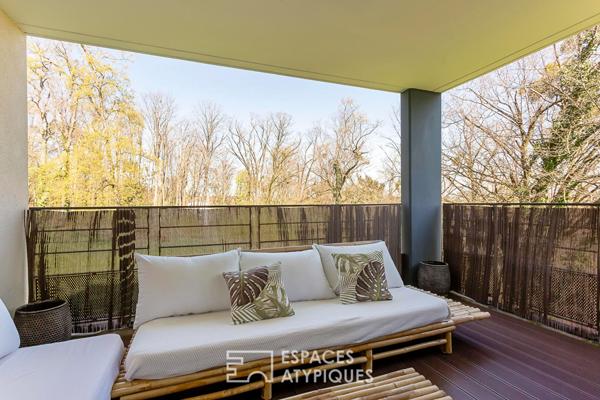 Appartement contemporain dans un parc, aux portes des Monts d’Or