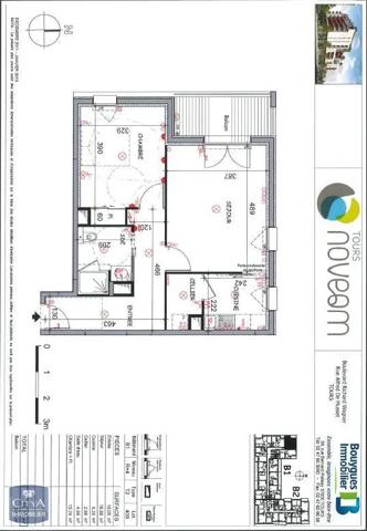Appartement à louer 2 pièces 55.65m² Tours (37000)