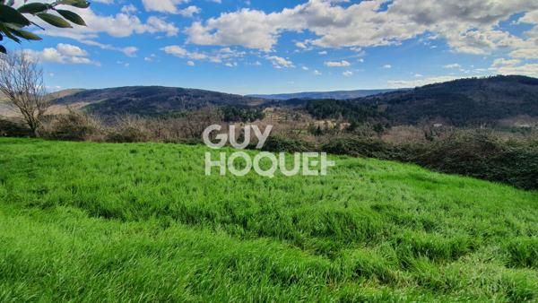 Maison et terrain constructible avec splendide vue à Pranles (proche Privas)