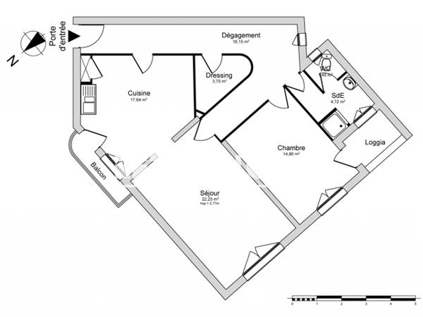 Location Appartement 2 pièces 80.77 m² - 1 RUE COMMANDANT FARRET Beziers 34500