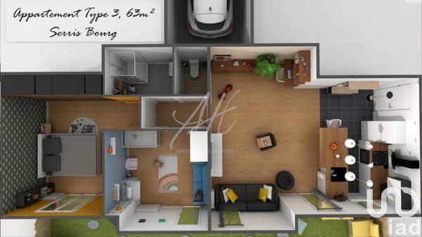 Appartement à vendre 3 pièces 63 m² Serris