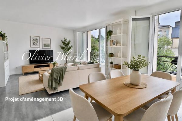 A vendre Le Plessis Robinson - 69m² rénové - 2 chambres - Balcon - Box - Gare 10mn