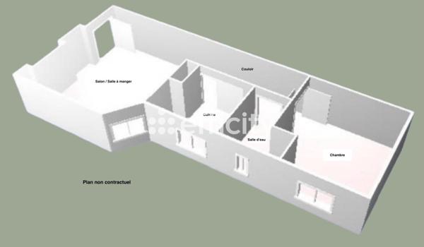 Appartement 2 pièces - 37 m² Exclusivité