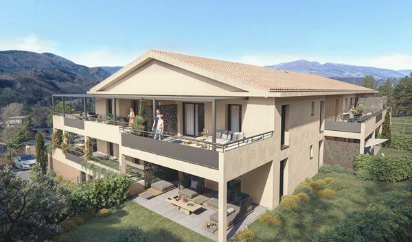 Appartement Neuf , Sisteron  04200 2 pièce(s) 45.30 m2 +  terrasse de 27m²  , Lot 201