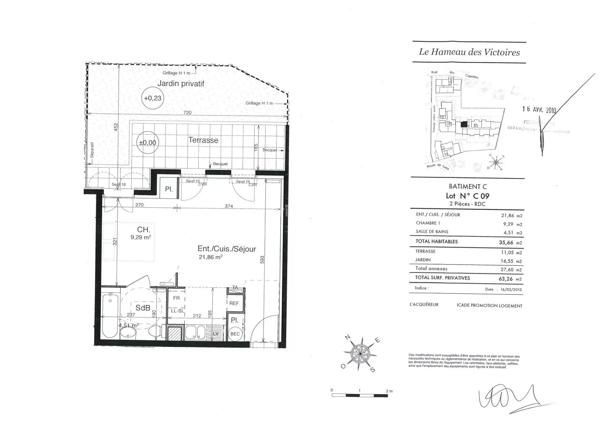 Vente                                                      Appartement
                        
                     2 pièces                      35 m2                     à Le Plessis-Pâté