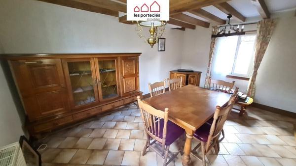 Boiscommun, maison 108 m² (86m² hab), 2 ch, bureau, véranda, terrasse
