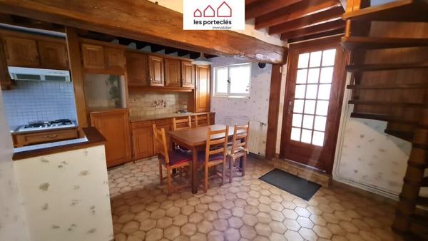 Boiscommun, maison 108 m² (86m² hab), 2 ch, bureau, véranda, terrasse