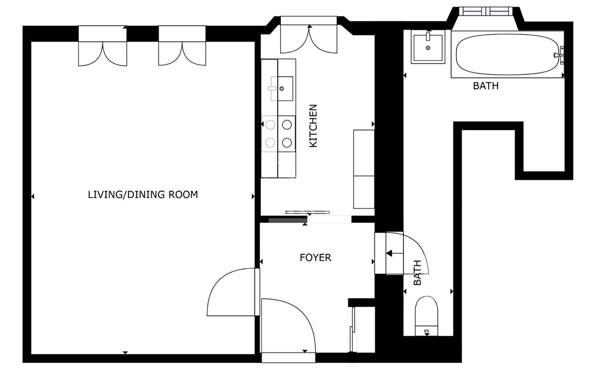 NICE - CARRÉ D'OR : EN DERNIER ÉTAGE VASTE F1 AU CALME ABSOLU