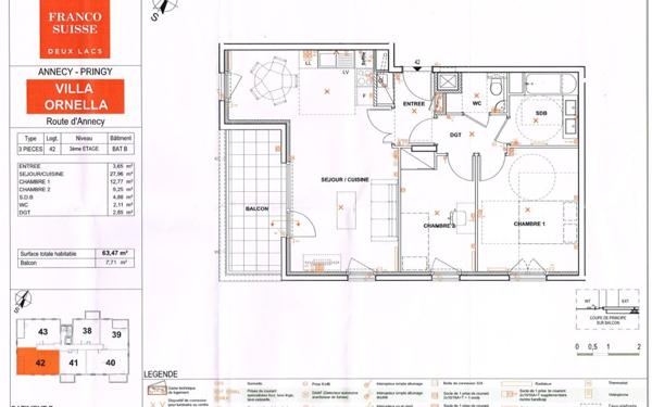 Appartement à louer    3 pièces •  Pringy