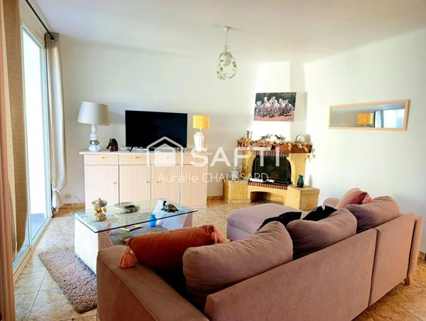 Maison 3 chambres, bureau, jardin, garage