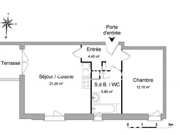 Location Appartement 2 pièces 43.5 m² - 2 BOULEVARD DE LA FRATERNITE Saint Nazaire 44600