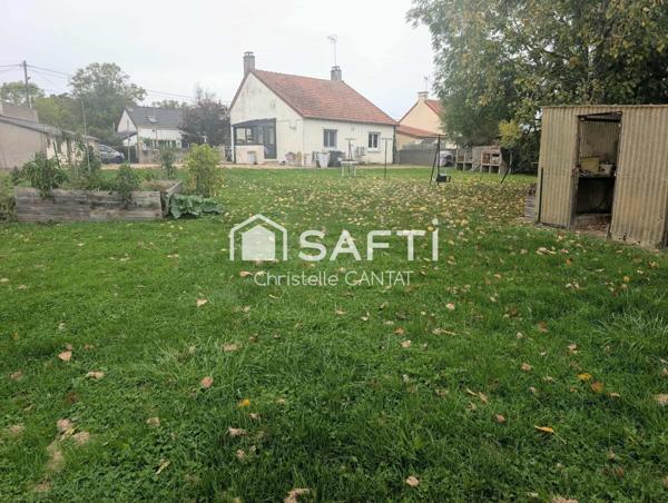 Maison 114 m², 4 chambres, terrain, garage.