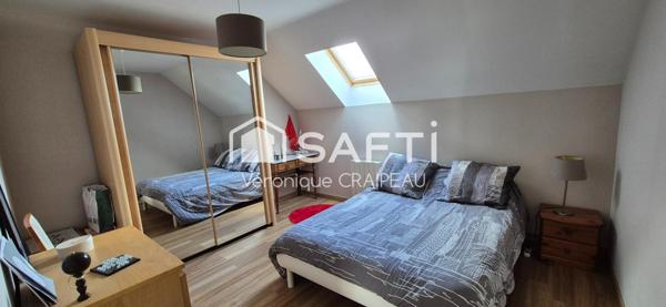 Maison individuelle, non mitoyenne avec 3 chambres, garage sans travaux.