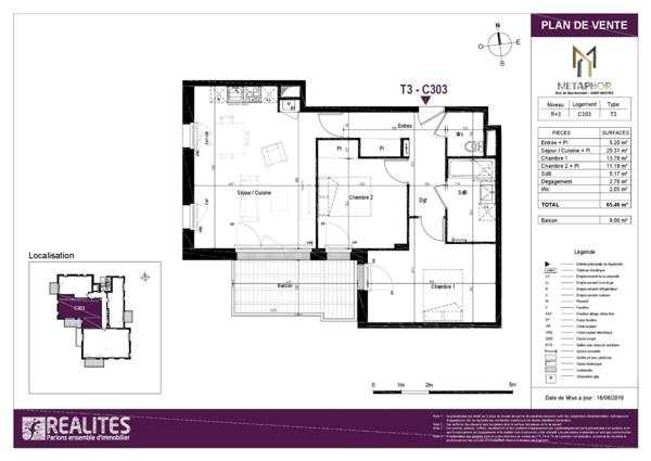 Appartement Récent * 3 Pièces * 65 M² * 44300 Nantes * 716 * 67 * 783,  
Nantes 44300