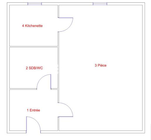 Appartement 1 pièce - 27 m² Exclusivité efficity