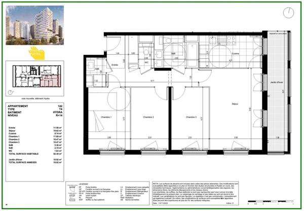 Appartement à vendre 4 pièces 82 m² Saint-Denis