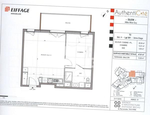 CITE DE LA GASTRONOMIE - GARE - T2 récent avec PARKING