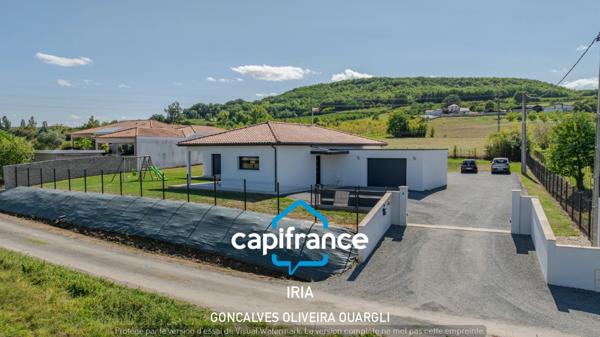 Maison contemporaine de plain-pied d'environ 144 m²-Quartier résidentiel recherché à PENNE D'AGENAIS (47)