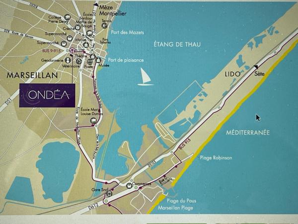 34340 MARSEILLAN VILLE APPARTEMENT NEUF EMPLACEMENT IDEAL VUE ETANG DE THAU.