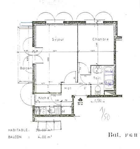 Appartement T2 avec balcon plein Sud