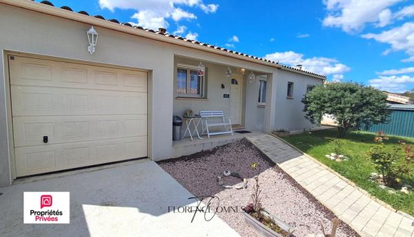 Maison  plain-pied  98m2 - 3 chambres - jardin - Garage - aucun travaux - DPE A