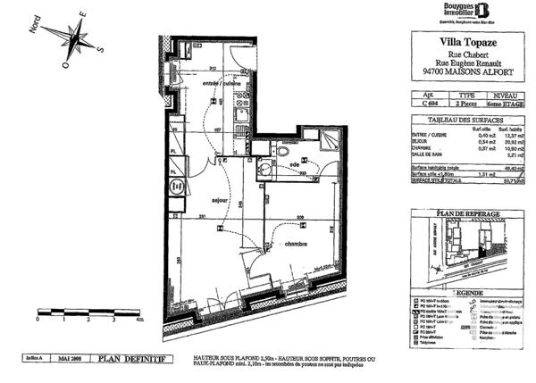 Location appartement 2 pièces 51 m² Maisons-Alfort