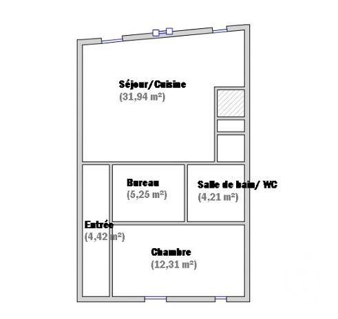 Appartement T3 à vendre  3 pièces - 58,13 m2 PARIS - 75006
