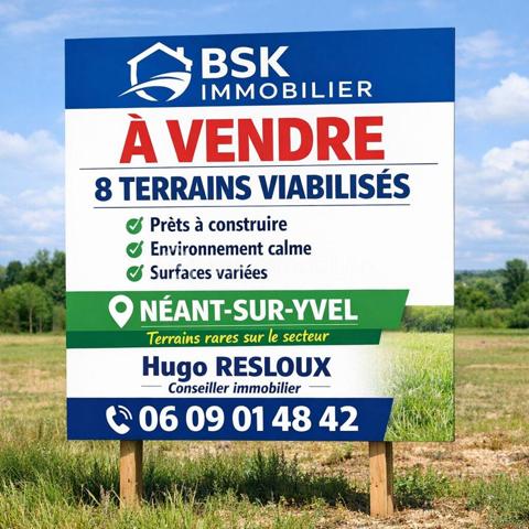 Terrain de 840 m²