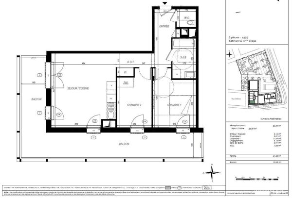 Appartement à vendre 3 pièces 61 m² Villenave-d'Ornon