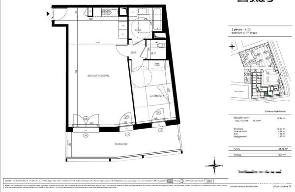 Appartement à vendre 2 pièces 58 m² Villenave-d'Ornon