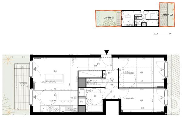 Appartement à vendre 3 pièces 58 m² Serris