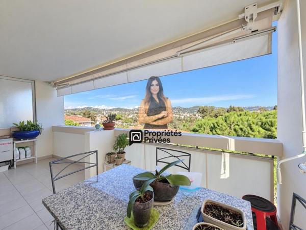 Appartement Cannes Croix des gardes 4 pièces 90 m2 2 terrasses, garage