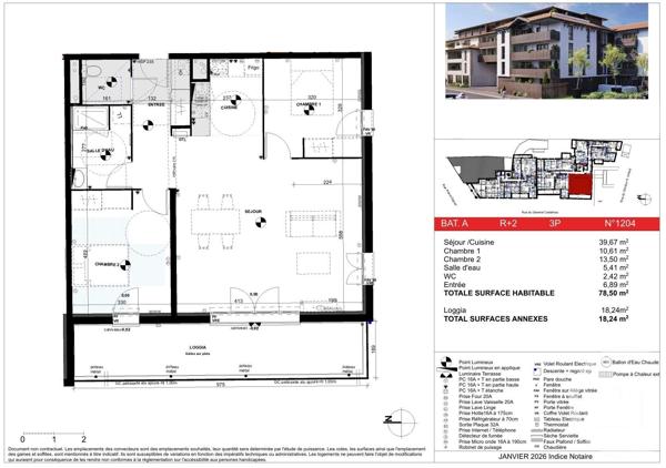 Appartement T3 à vendre  3 pièces - 78,50 m 2   LA TESTE DE BUCH  - 33