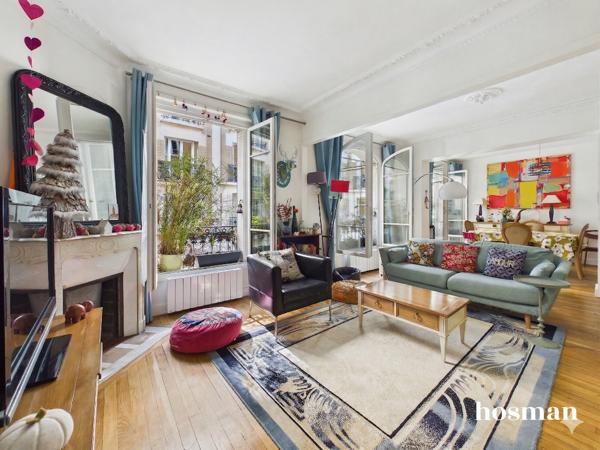Appartement 4 pièces de 101m2 avec double cave et double séjour - Rue Henri Dubouillon, Paris 20ème