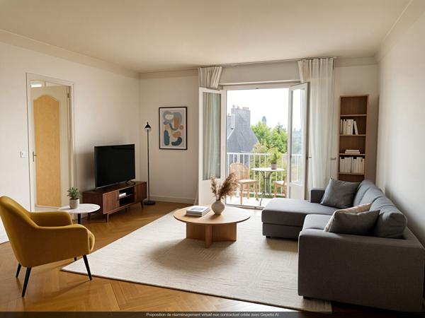 Appartement 5 pièces 114 m² + Balcon Garage Rond point de Vannes , Nantes 44100