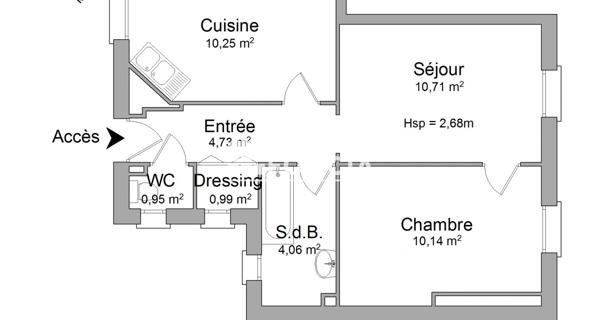 Location Appartement 2 pièces 41.83 m² - Paris 75005