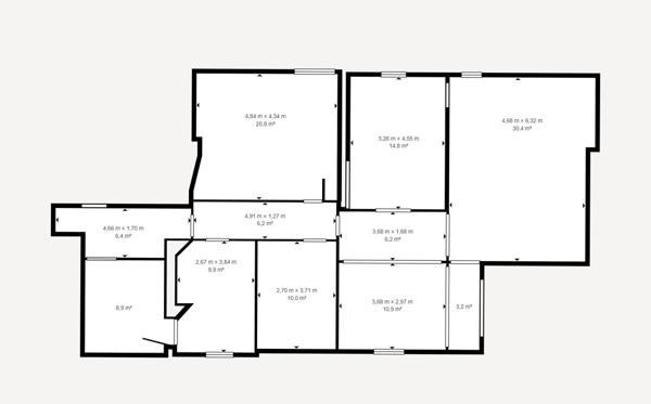 Appartement T5 + GARAGE - Rue Voltaire - Immeuble Ancien