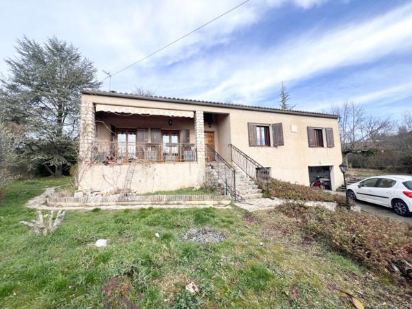 Maison individuelle 5 pièces 4 chambres 123 m² avec sous-sol complet, terrain 1300 m² et vue panoramique à REILLANNE (04)