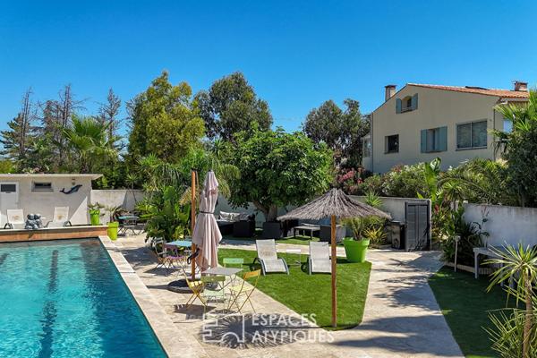 Ensemble immobilier grand format avec piscine hors norme