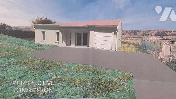 Terrain à Bâtir avec projet de construction d'une villa de plain-pied de type 4 avec garage !