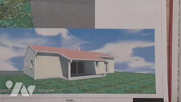 Terrain à Bâtir avec projet de construction d'une villa de plain-pied de type 4 avec garage !