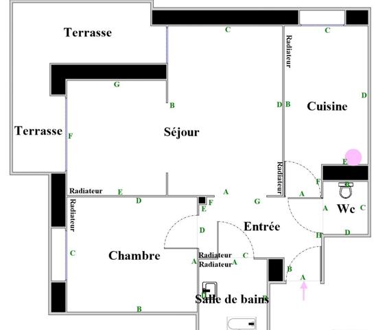 A VENDRE Appartement Nice Parc Ferber 2 pièces 48 m2 Terrasse