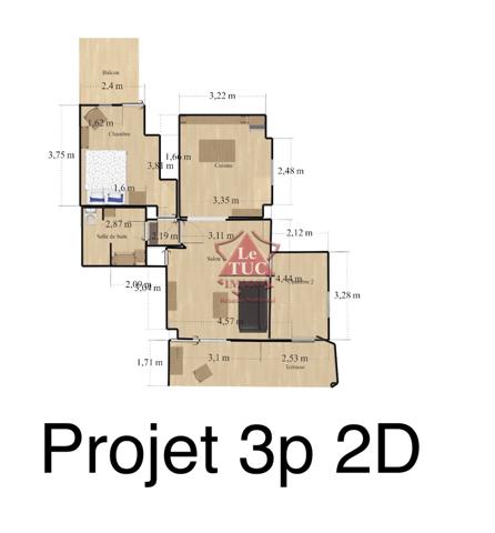 Appartement 2/3 pièces vue mer dans maison bourgeoise Grasse (06130)