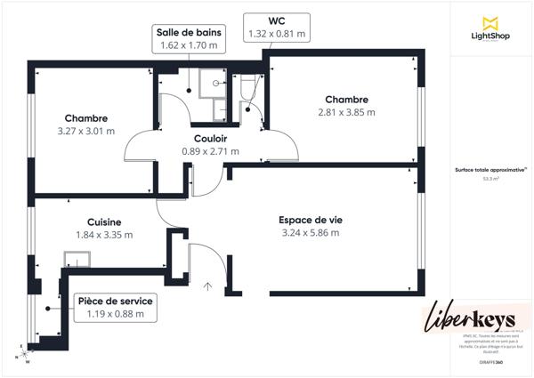 Appartement T3 53m2 13005 Chave-Blancarde