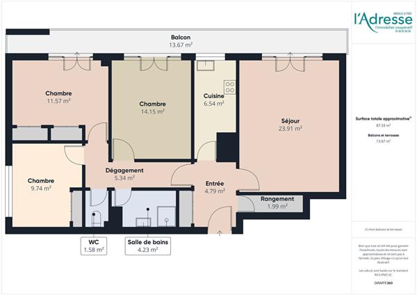 Appartement de 4 pièces Joinville Le Pont 88m²