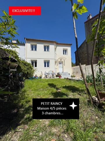 Petit Raincy 6 min à pied du RER E Le Raincy!!! Maison 4/5 Pièces ...