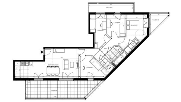 Appartement à vendre 5 pièces 96 m² Clichy