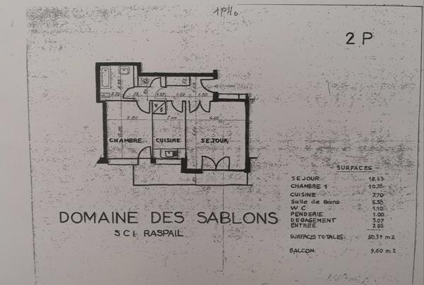 Appartement EAUBONNE- 2 pièces - 51.31 m²