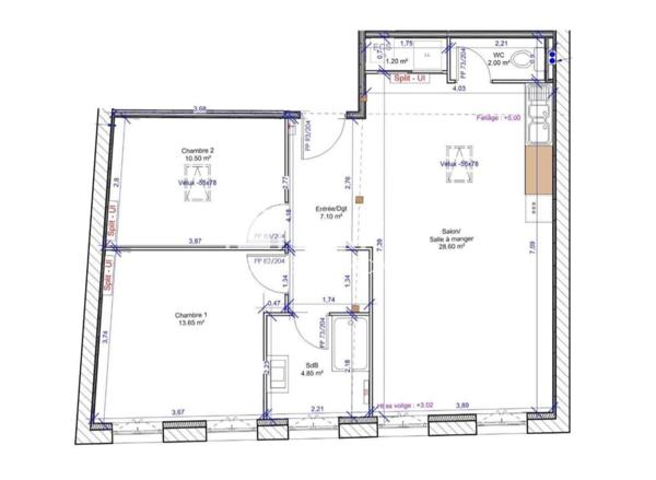 APPARTEMENT T3 68M²
